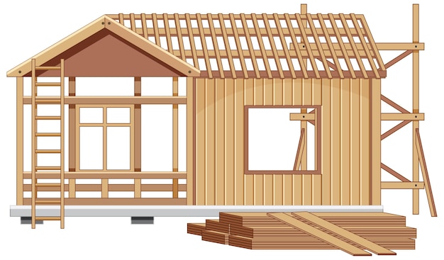 Vector gratuito concepto de sitio de construcción de casa