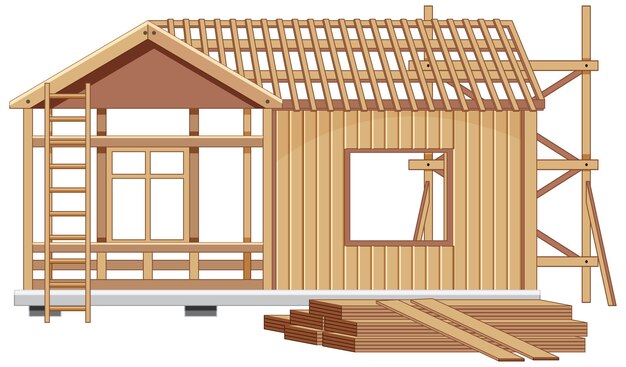 Concepto de sitio de construcción de casa