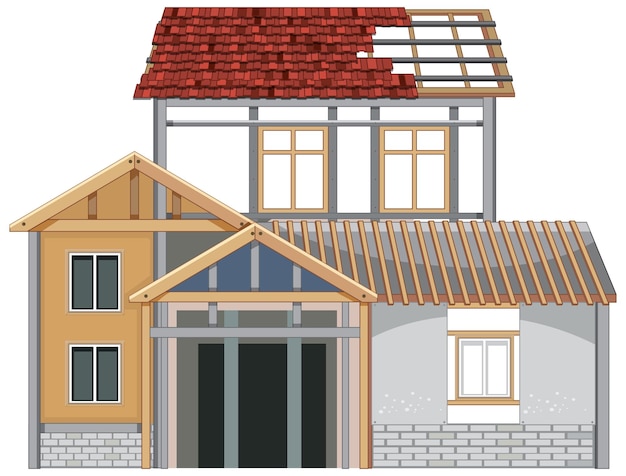 Concepto de sitio de construcción de casa