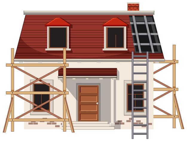 Concepto de sitio de construcción de casa
