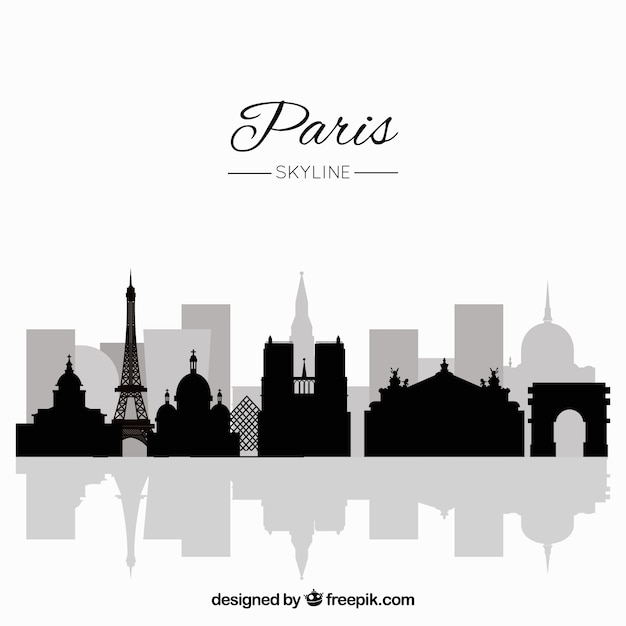 Concepto de skyline de paris