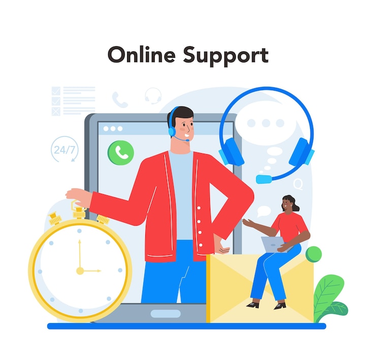 Vector gratuito concepto de soporte técnico idea de servicio al cliente el consultor apoya a los clientes y los ayuda con los problemas brinda información valiosa al cliente ilustración vectorial en estilo de dibujos animados