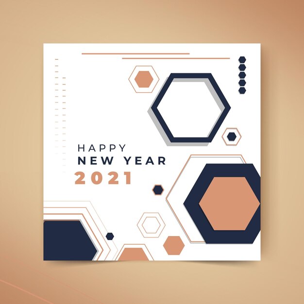 Concepto de tarjeta de año nuevo 2021