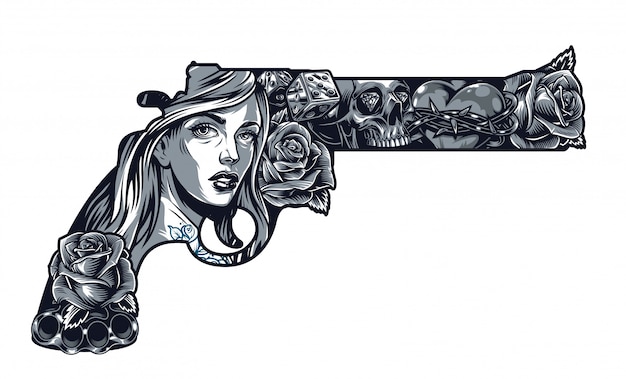 Vector gratuito concepto de tatuaje vintage chicano