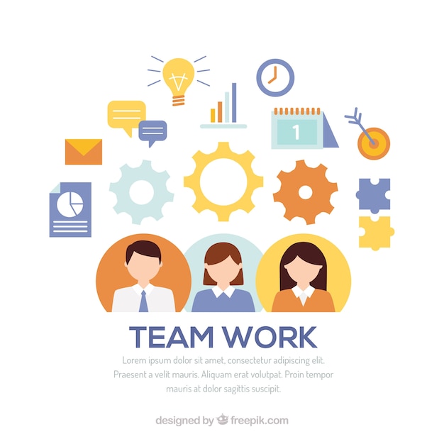 Vector gratuito concepto de teamwork