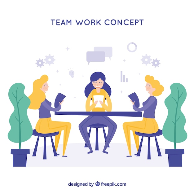 Vector gratuito concepto de teamwork