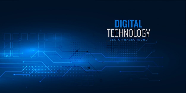 Concepto de tecnología digital azul con diagrama de malla de circuito