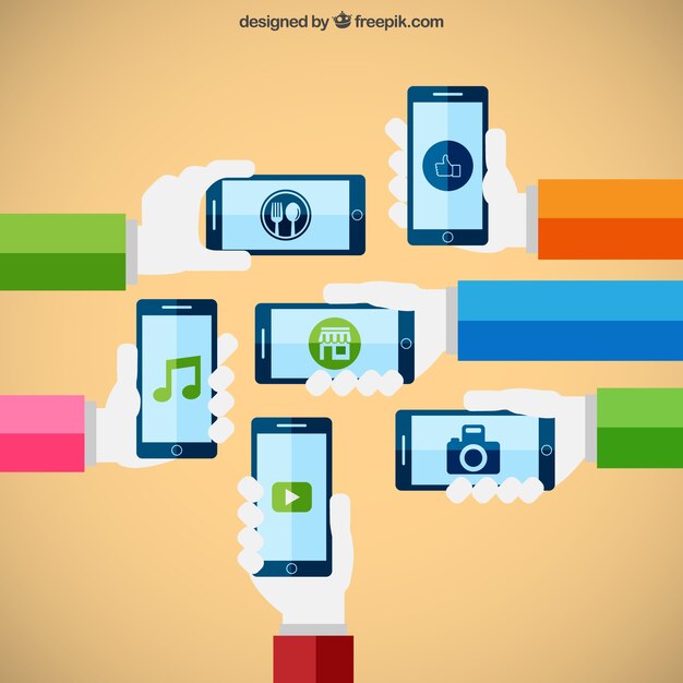 Concepto de tecnología de teléfonos inteligentes