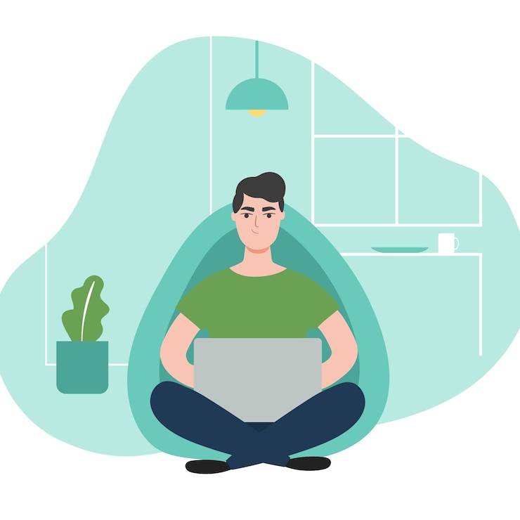 Vector gratuito concepto de teletrabajo