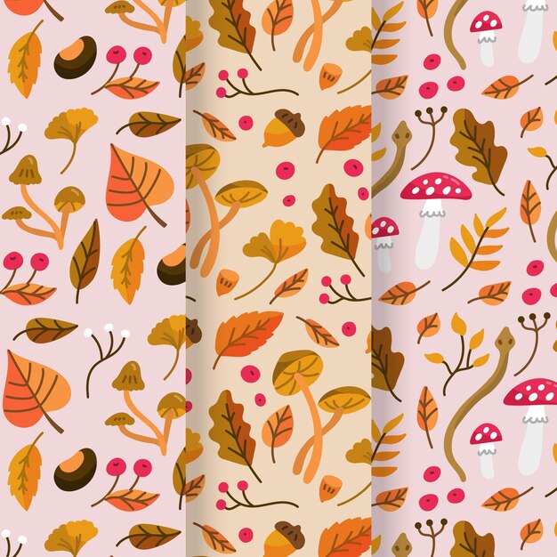Concepto de tema de patrón de otoño