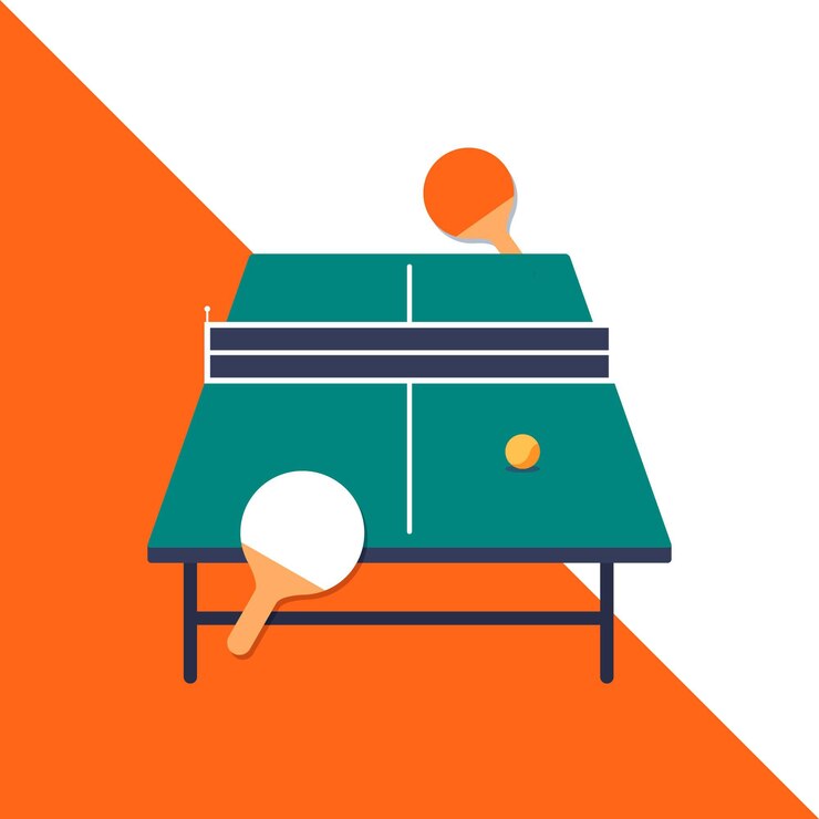 Vector gratuito concepto de tenis de mesa con paletas