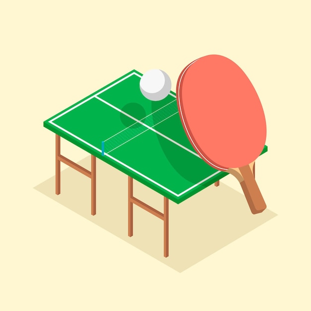 Vector gratuito concepto de tenis de mesa