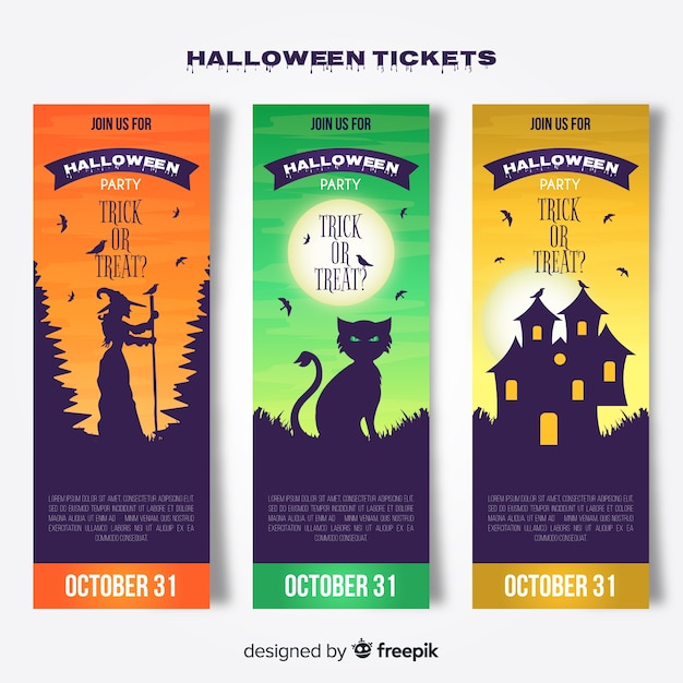 Concepto de tickets de halloween