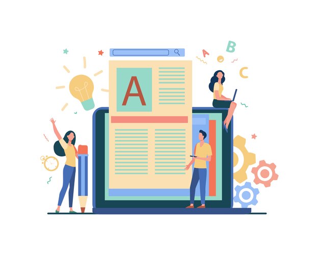 Concepto de trabajo de autor o escritor de contenido