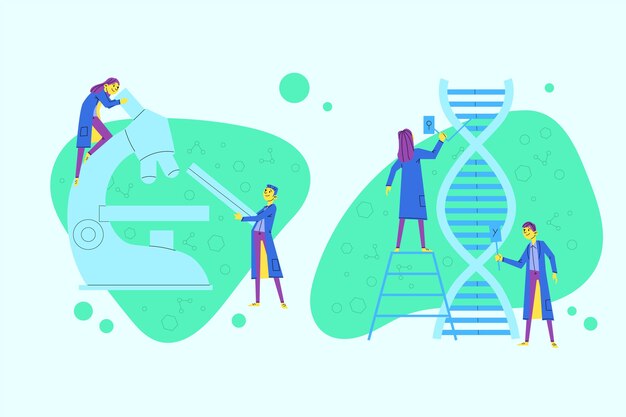 Concepto de trabajo de los científicos