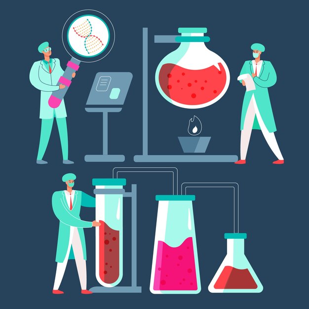 Concepto de trabajo de los científicos