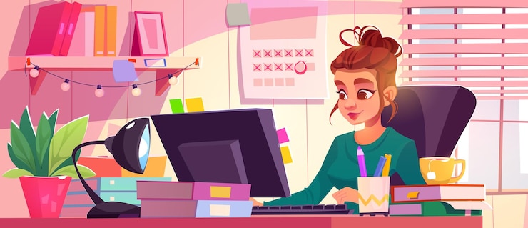 Vector gratuito concepto de trabajo a distancia
