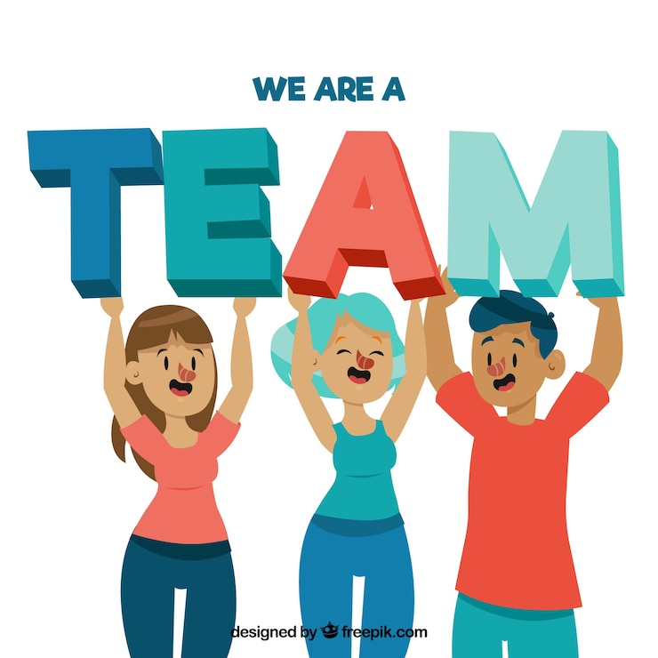 Vector gratuito concepto de trabajo en equipo con diseño plano