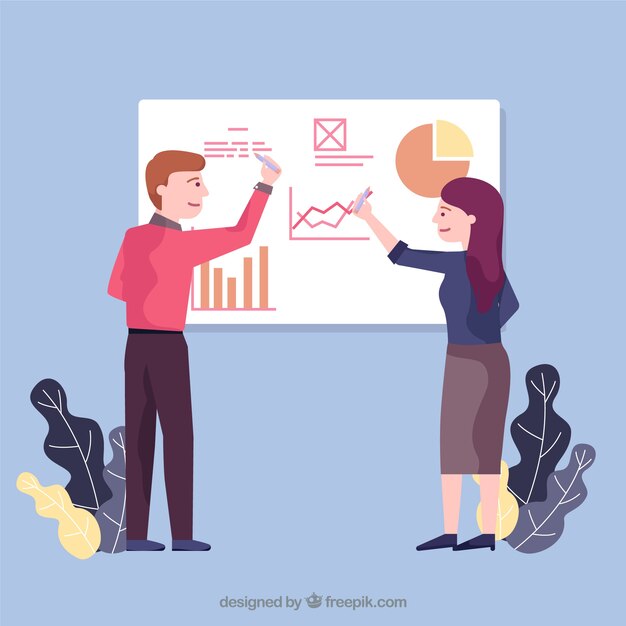 Concepto de trabajo en equipo moderno con diseño plano