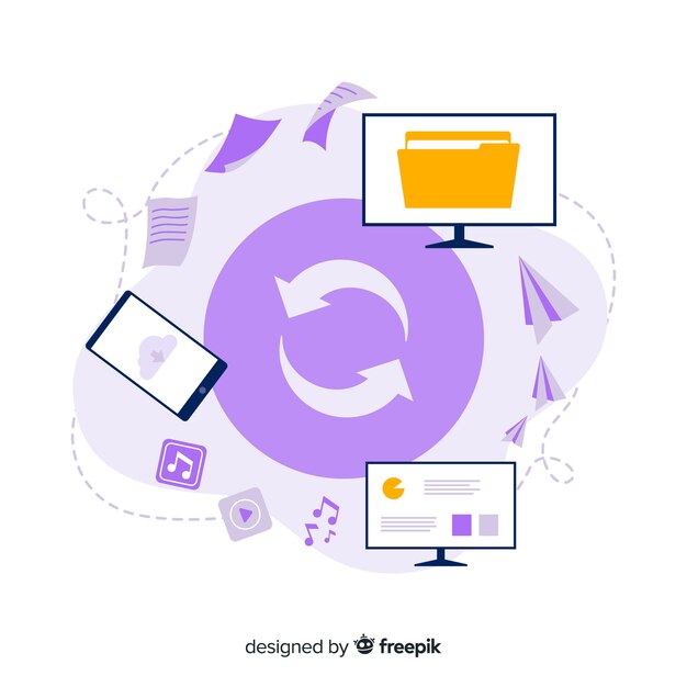 Concepto de transferencia de archivos para la página de destino