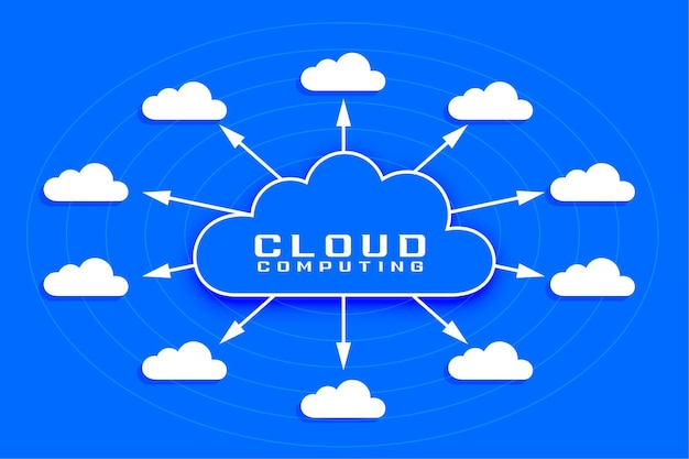 Vector gratuito concepto de transferencia de datos de computación en la nube digital