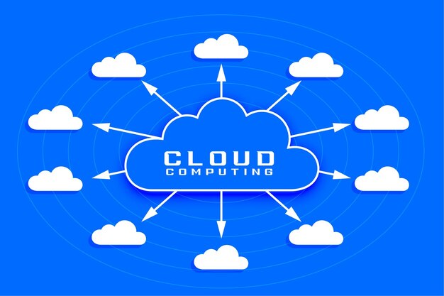 Concepto de transferencia de datos de computación en la nube digital