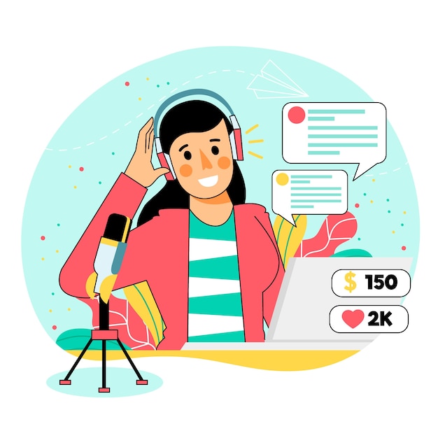 Concepto de transmisión de eventos en vivo