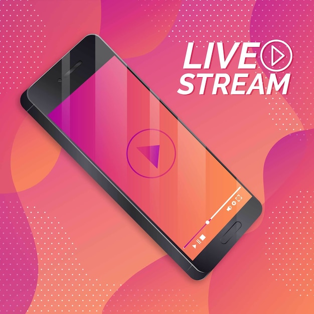 Concepto de transmisión en vivo