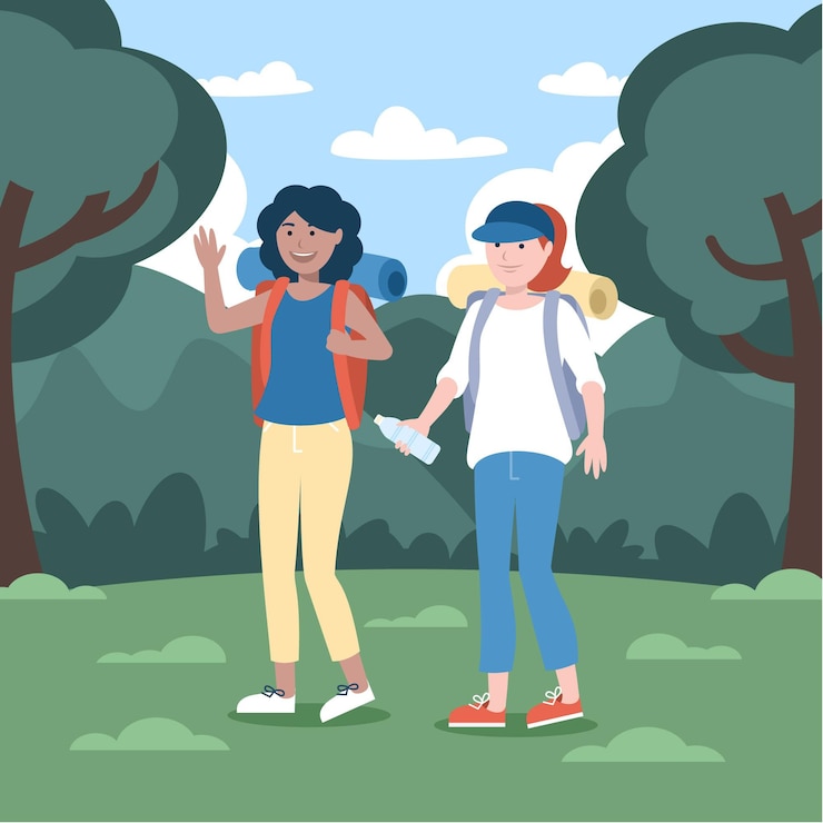 Vector gratuito concepto de turismo ecológico