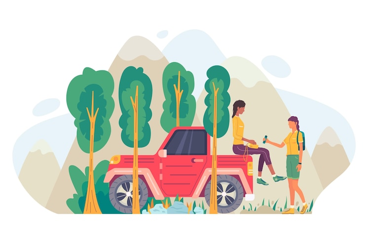 Vector gratuito concepto de turismo ecológico