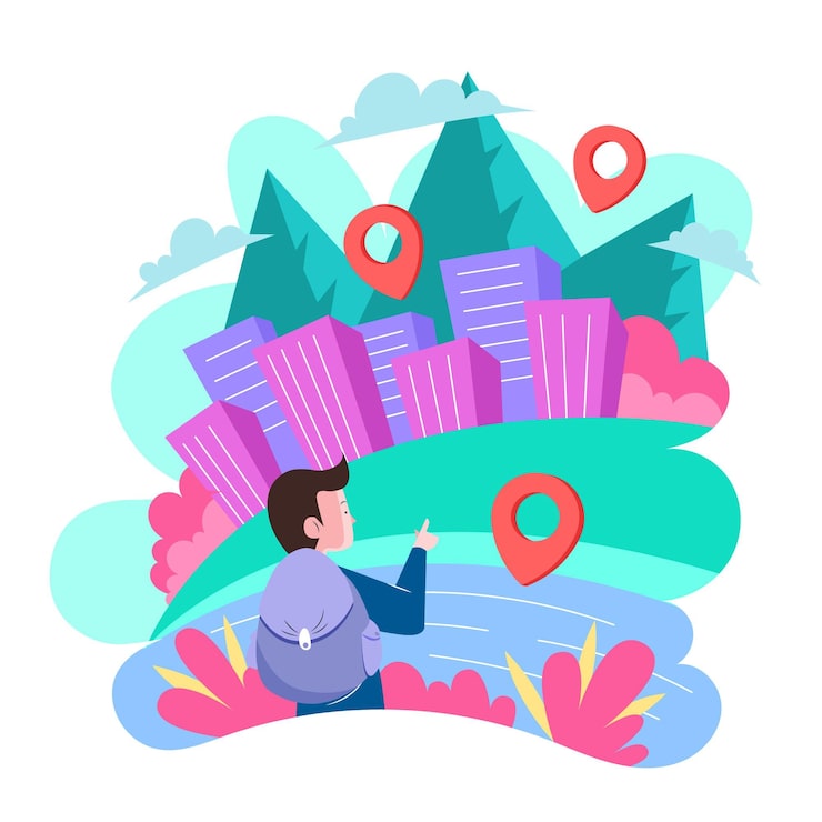 Vector gratuito concepto de turismo local