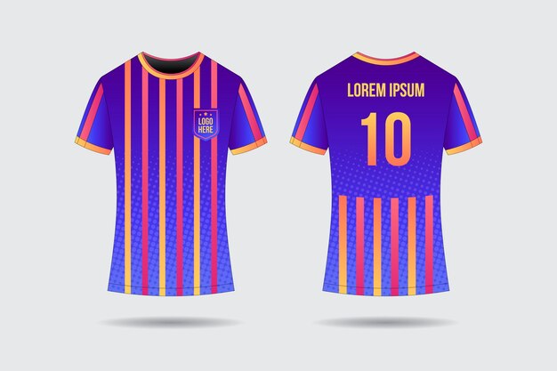 Concepto de uniforme de fútbol