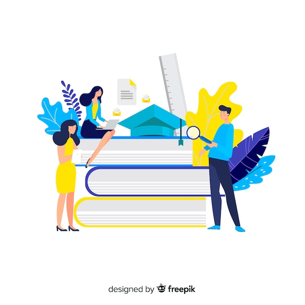 Concepto de universidad en diseño plano