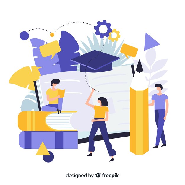 Concepto de universidad en diseño plano
