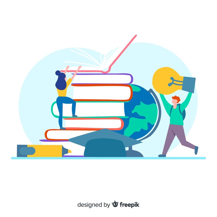 Vector gratuito concepto de universidad en diseño plano
