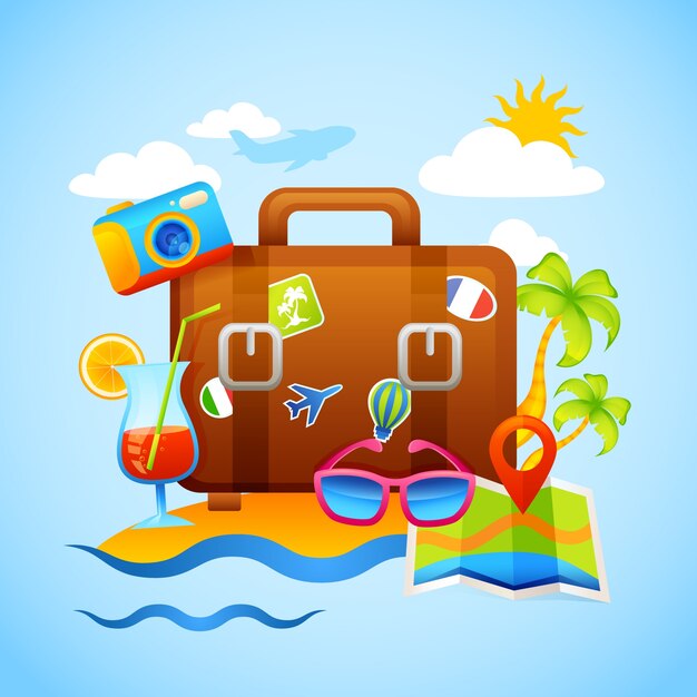 Concepto de vacaciones y turismo