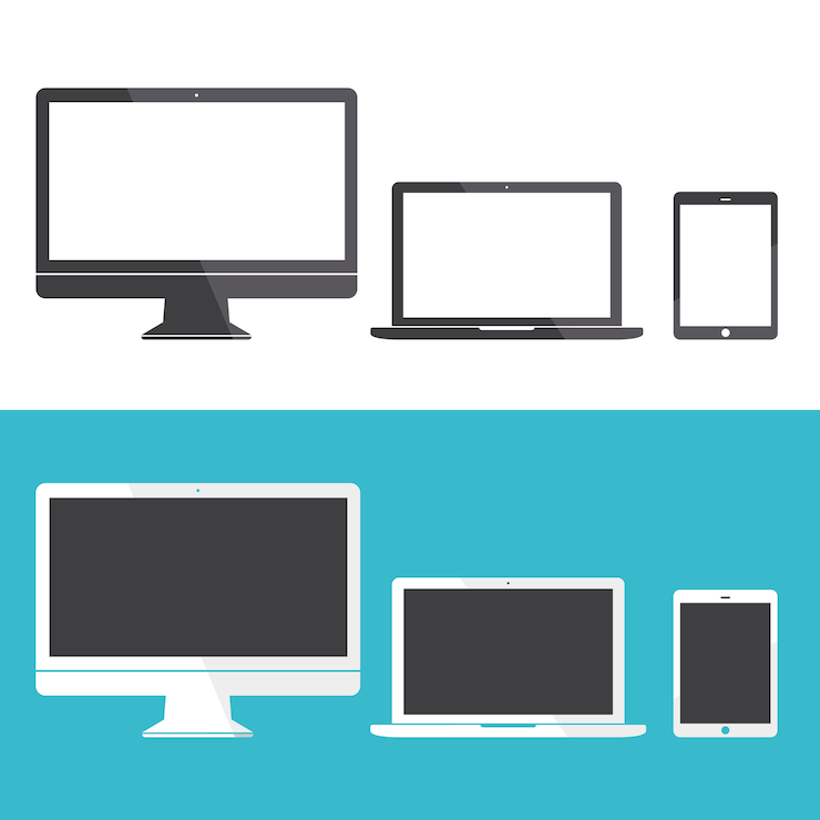 Vector gratuito concepto de vector de icono de dispositivo de tecnología digital