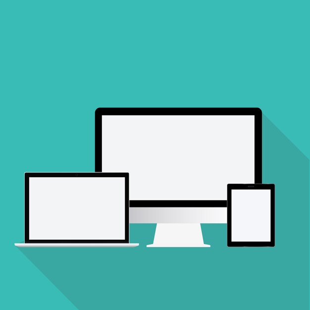 Concepto de Vector de icono de dispositivo de tecnología digital