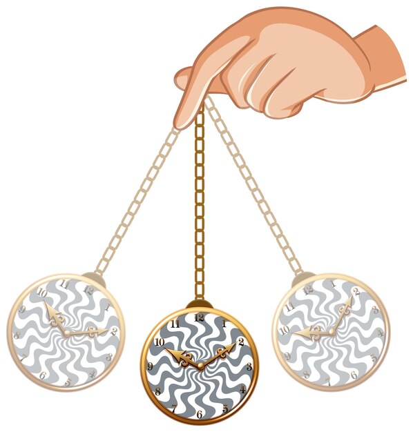 Concepto de vector de reloj de hipnosis