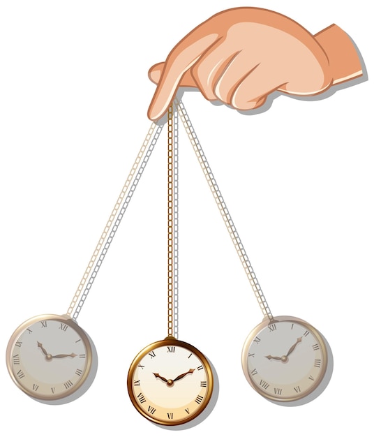 Concepto de vector de reloj de hipnosis