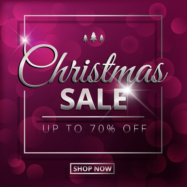 Concepto de venta de Navidad borrosa