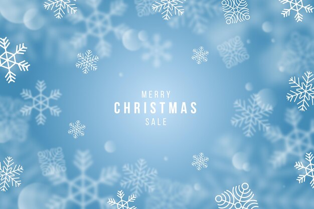 Concepto de venta de Navidad borrosa