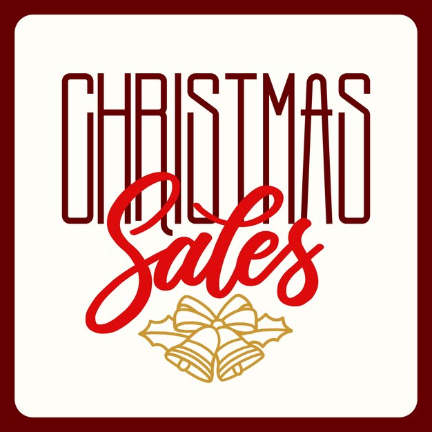 Concepto de venta de Navidad dibujado a mano