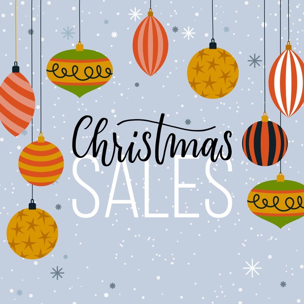 Concepto de venta de Navidad de diseño plano