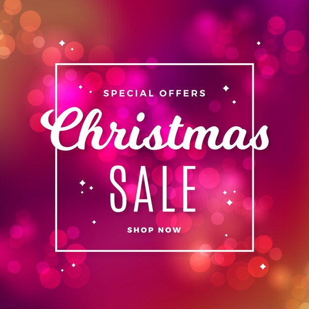 Concepto de venta de Navidad con fondo borroso