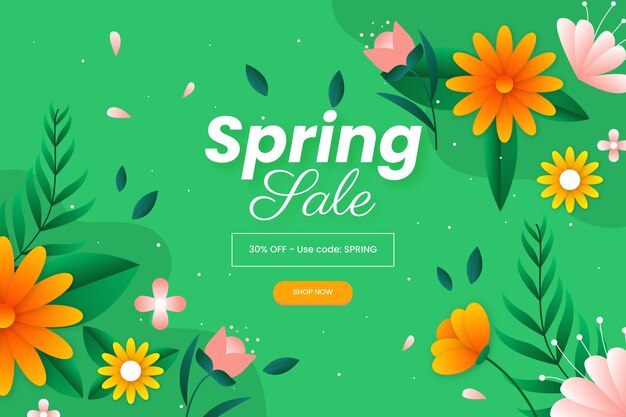 Concepto de venta de primavera de diseño plano