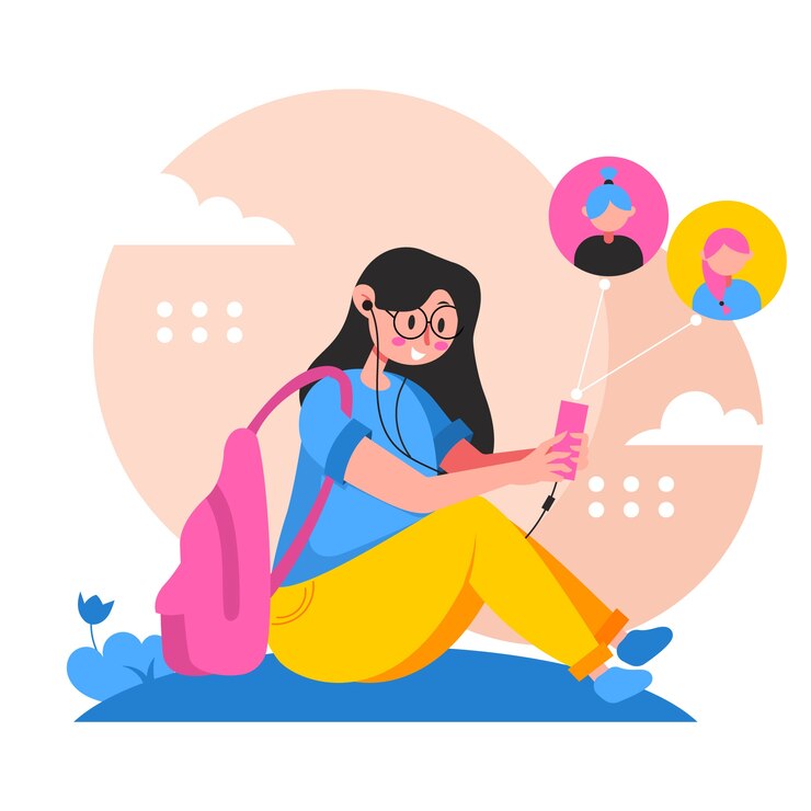Vector gratuito concepto de videollamada de amigos