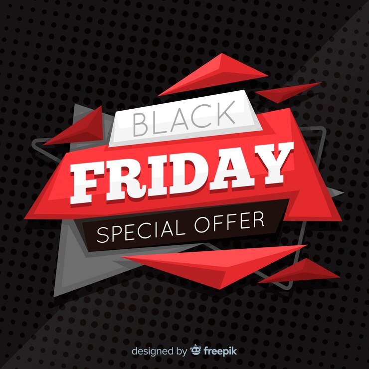 Vector gratuito concepto de viernes negro con diseño plano backgroung