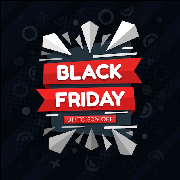 Concepto de viernes negro en diseño plano