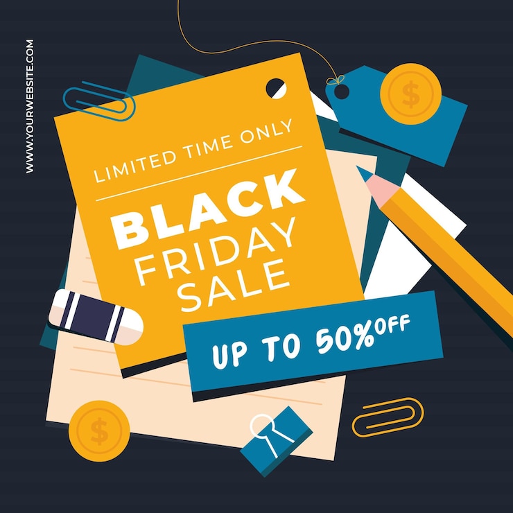 Vector gratuito concepto de viernes negro en diseño plano